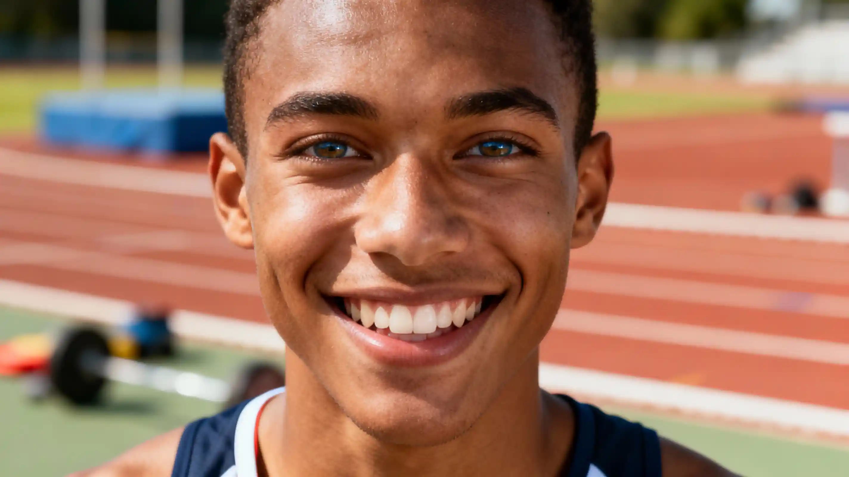 Athlete Smiling After SMILE Eye Surgery